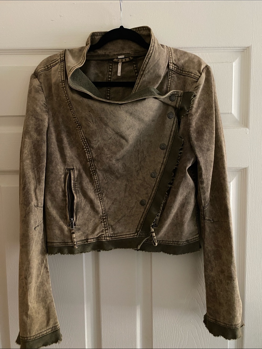 Free People Asymmetrical Moto/Utility Jacket | Size M
